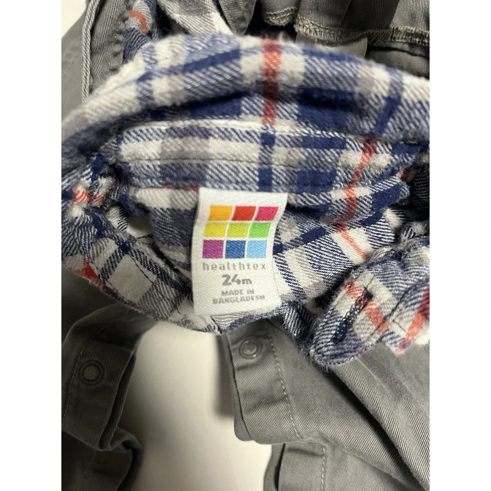Carters Overalls size 24 months flannel shirt Healthtex brand‎